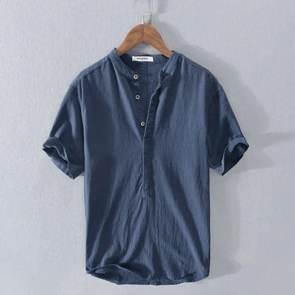 Chemise Kamraya – Lin Coton Col Mao