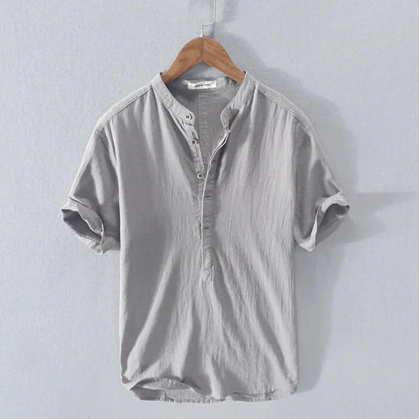 Chemise Kamraya – Lin Coton Col Mao