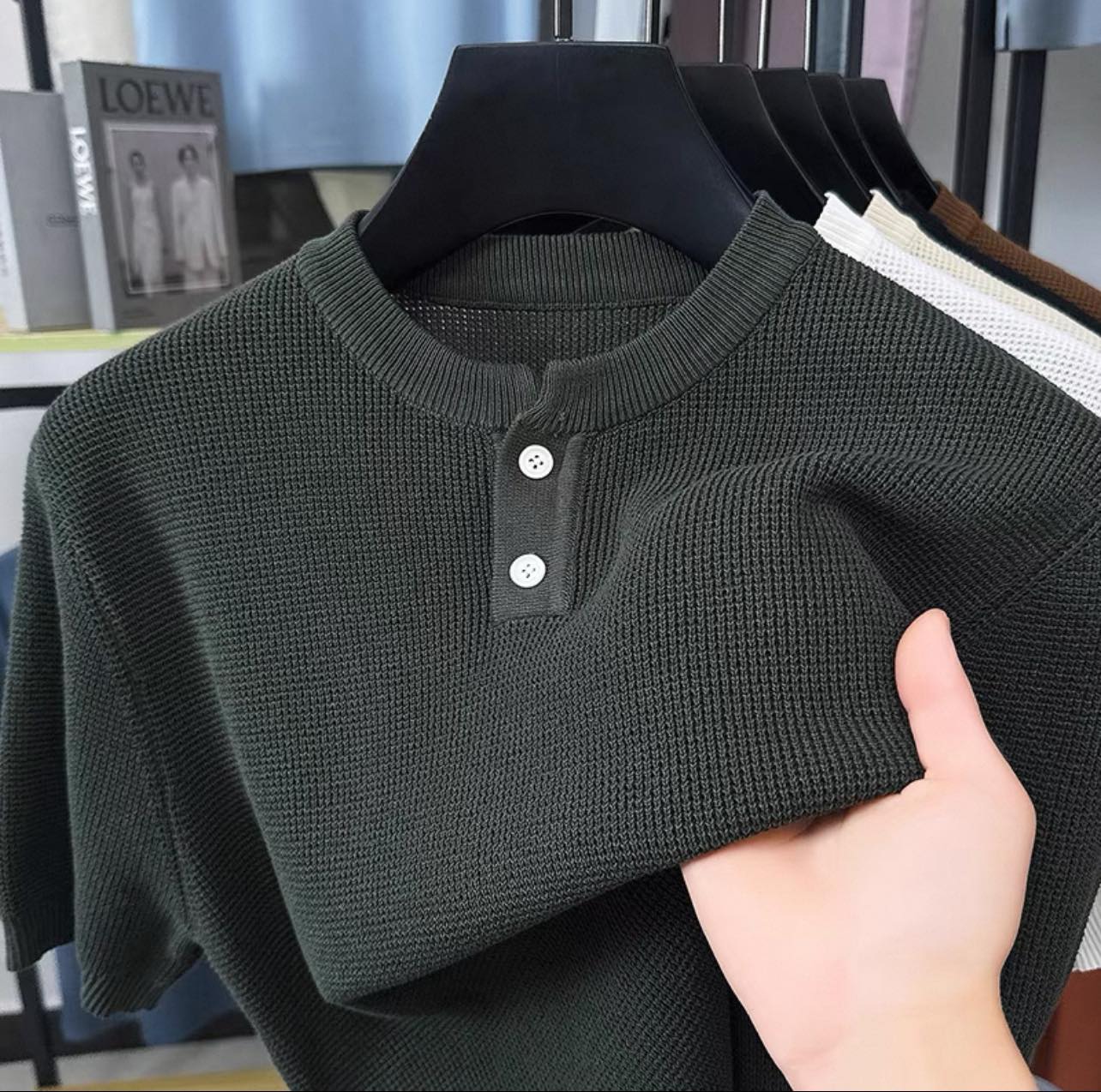 Pull Gauffré Lin