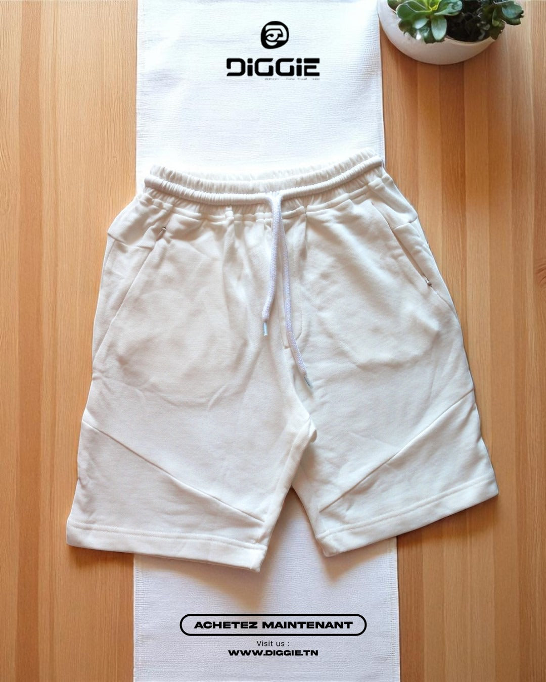 Short Coton Poche Zippée