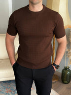 Ribbed Knit T-Shirt