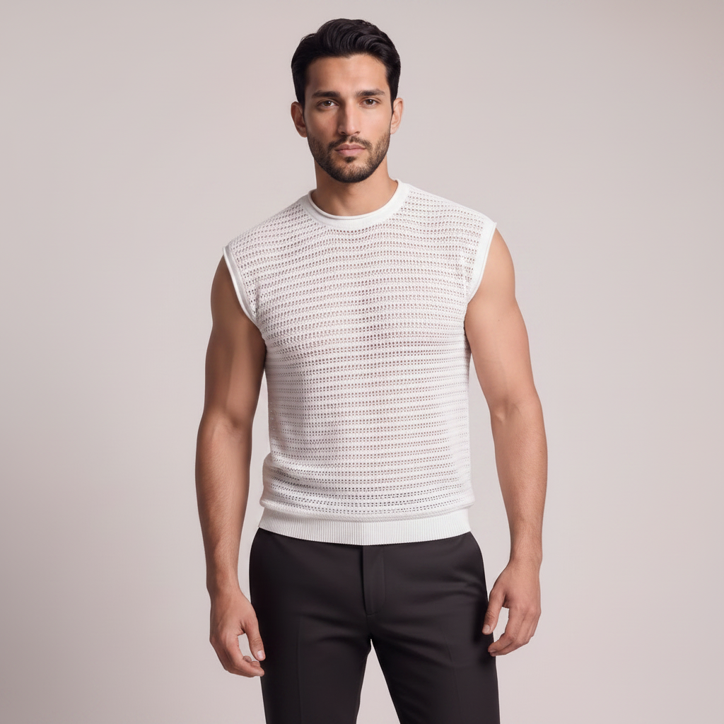 Débardeur Blanc - Debout
