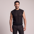 Débardeur Noir - Mannequin Tunisien avec barbe
