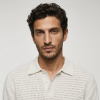 Polo Ajouré Lin - Portrait carré